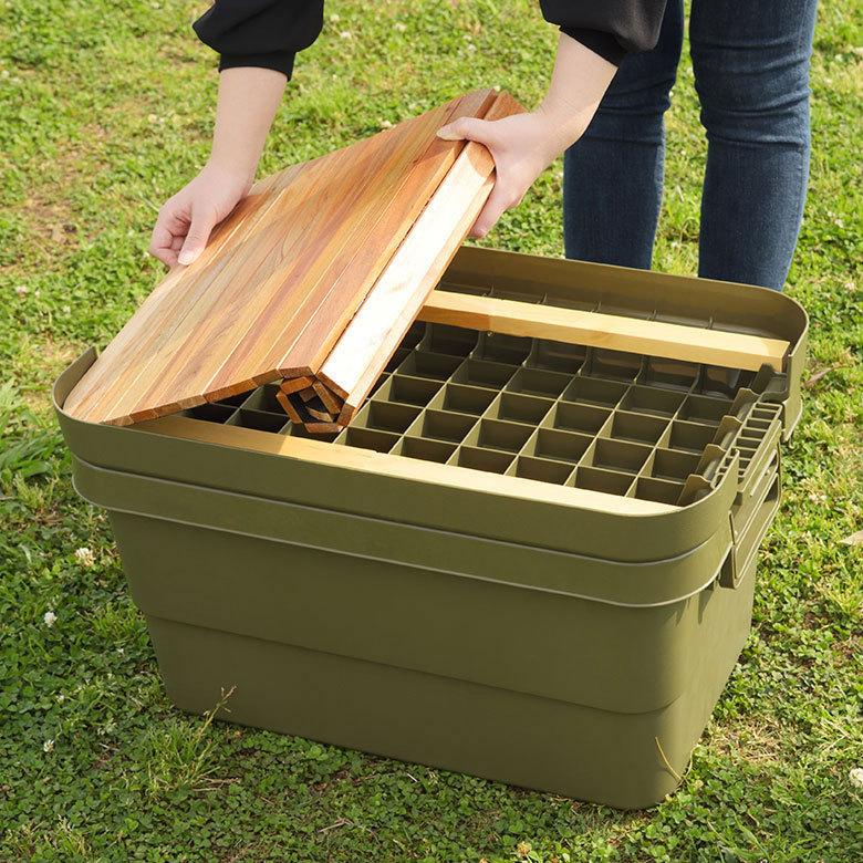 テーブルトップ 天板 50L トランクカーゴ専用 木 収納袋付 サイドテーブル トレイ キャンプ おしゃれ ポータブル 91515 | ブランド登録なし | 13