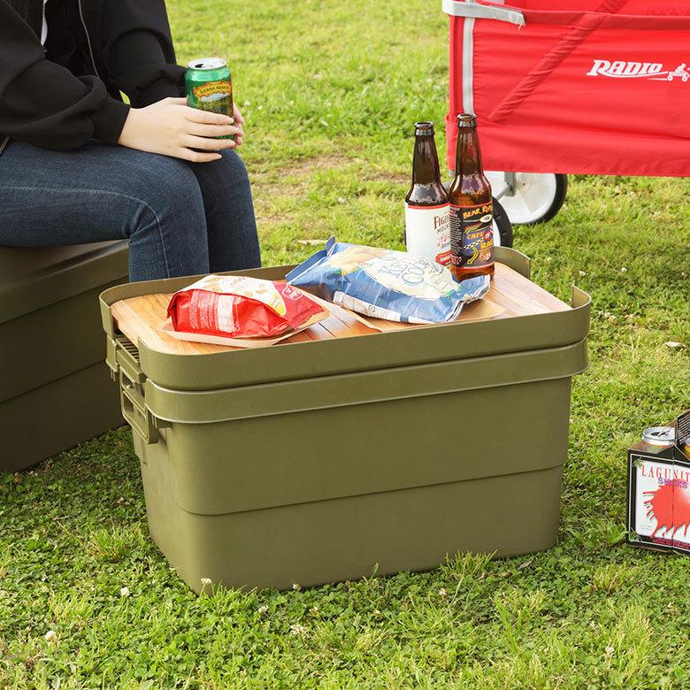 テーブルトップ 天板 50L トランクカーゴ専用 木 収納袋付 サイドテーブル トレイ キャンプ おしゃれ ポータブル 91515 | ブランド登録なし | 05