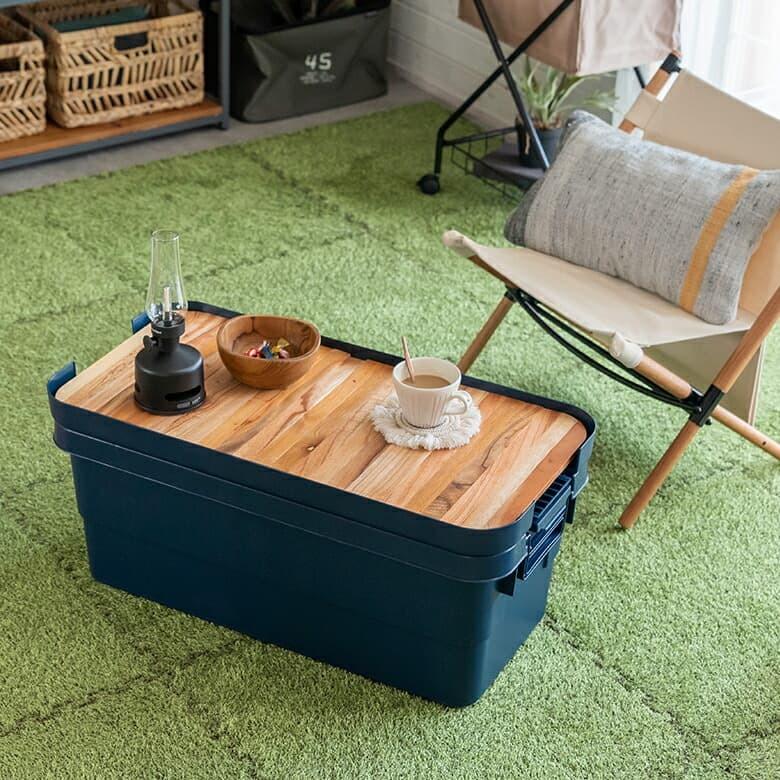 テーブルトップ 天板 70L トランクカーゴ専用 木 収納袋付 サイドテーブル トレイ キャンプ おしゃれ ポータブル 91516 | 東谷 | 01