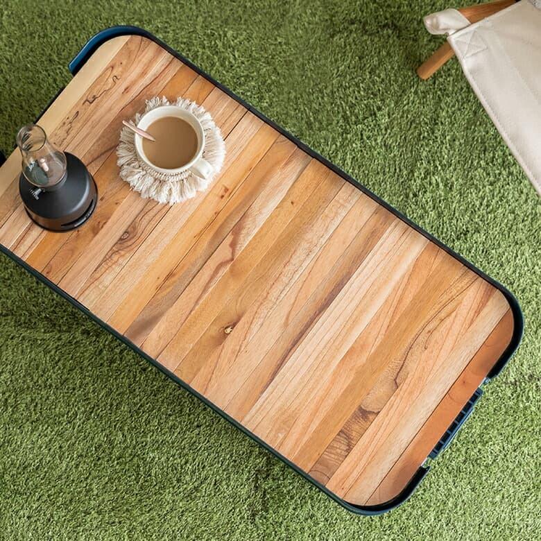 テーブルトップ 天板 70L トランクカーゴ専用 木 収納袋付 サイドテーブル トレイ キャンプ おしゃれ ポータブル 91516 | 東谷 | 06