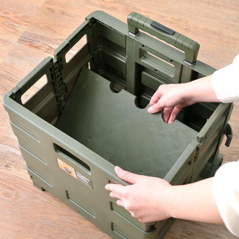 キャリーカート 折り畳み式 キャリー ワゴン プラスチック  伸縮 ハンドル アウトドア用品 フォールディング キャンプ おしゃれ 91517 | ブランド登録なし | 14