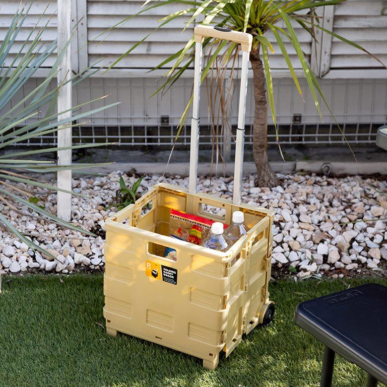 キャリーカート 折り畳み式 キャリー ワゴン プラスチック  伸縮 ハンドル アウトドア用品 フォールディング キャンプ おしゃれ 91517 | ブランド登録なし | 19