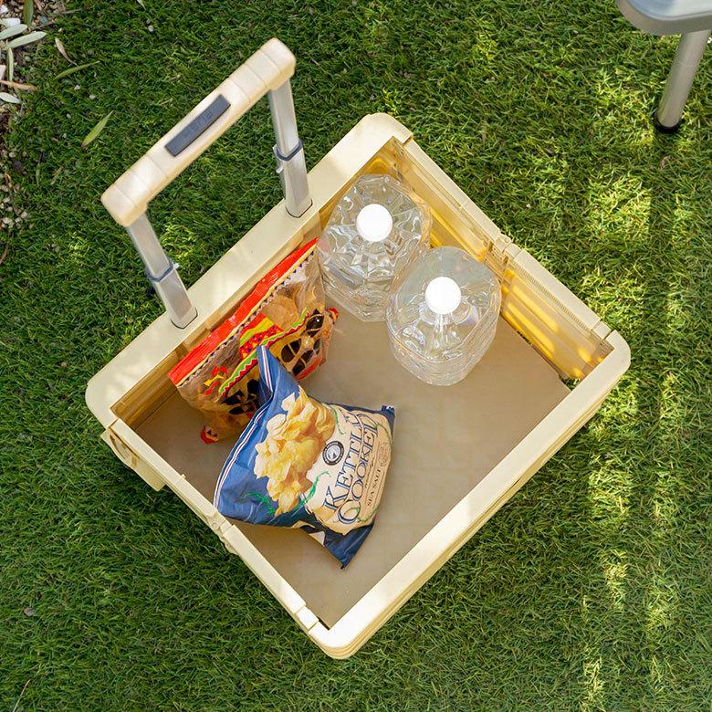 キャリーカート 折り畳み式 キャリー ワゴン プラスチック  伸縮 ハンドル アウトドア用品 フォールディング キャンプ おしゃれ 91517 | ブランド登録なし | 12