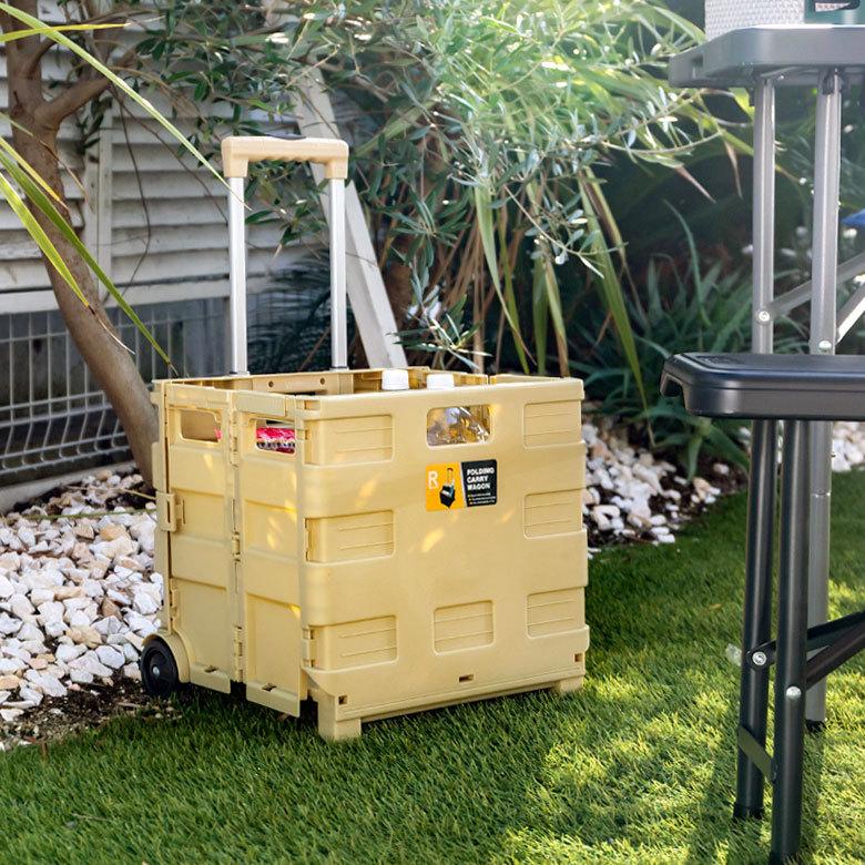 キャリーカート 折り畳み式 キャリー ワゴン プラスチック  伸縮 ハンドル アウトドア用品 フォールディング キャンプ おしゃれ 91517 | ブランド登録なし | 13
