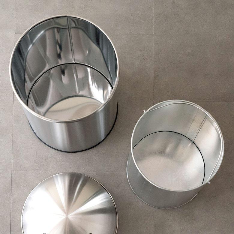 ゴミ箱 ダストボックス トラッシュカン 30L ステンレス  筒形 蓋 ごみ箱 インナー 付き シリンダー 型 おしゃれ  かっこいい 玄関 キッチン 西海岸 91522 | 東谷 | 17