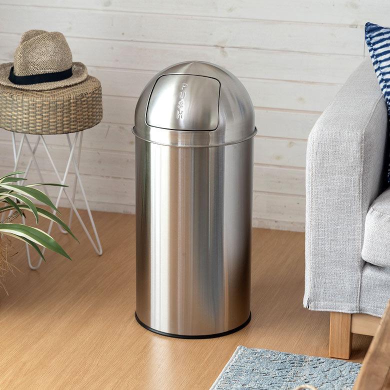 ゴミ箱 ダストボックス トラッシュカン 30L ステンレス  筒形 蓋 ごみ箱 インナー 付き シリンダー 型 おしゃれ  かっこいい 玄関 キッチン 西海岸 91522 | 東谷 | 20
