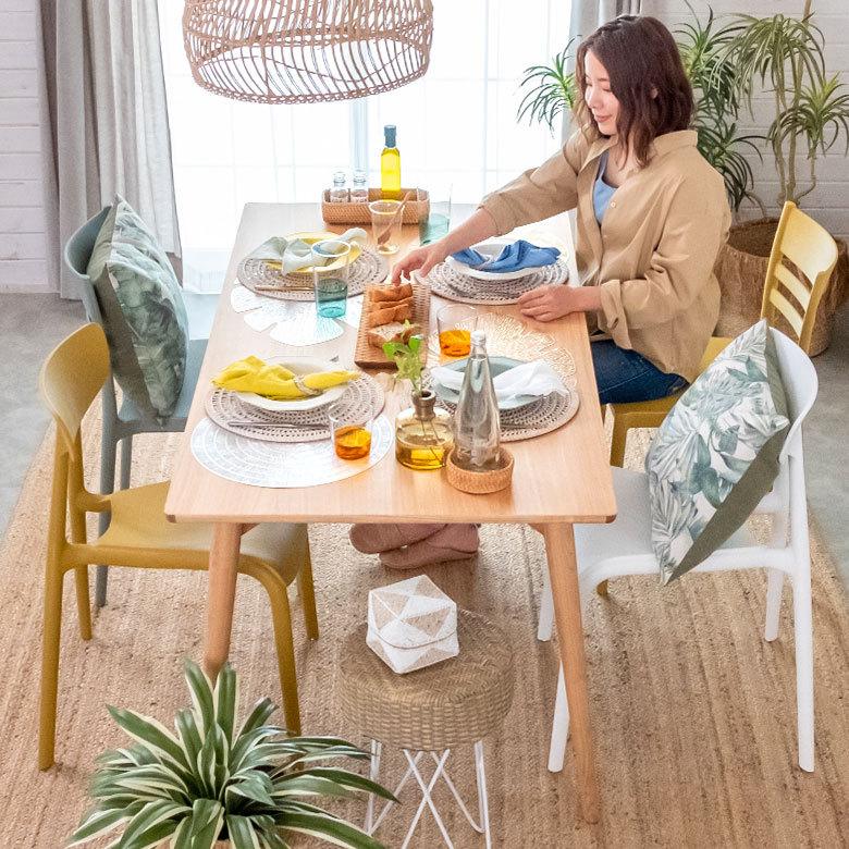 ダイニングテーブル 4人掛け 木製  天然木 ゆったり 大きめ おしゃれ ナチュラル シンプル 北欧 モダン 91527 | ブランド登録なし | 06