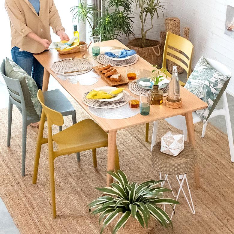 ダイニングテーブル 4人掛け 木製  天然木 ゆったり 大きめ おしゃれ ナチュラル シンプル 北欧 モダン 91527 | ブランド登録なし | 08