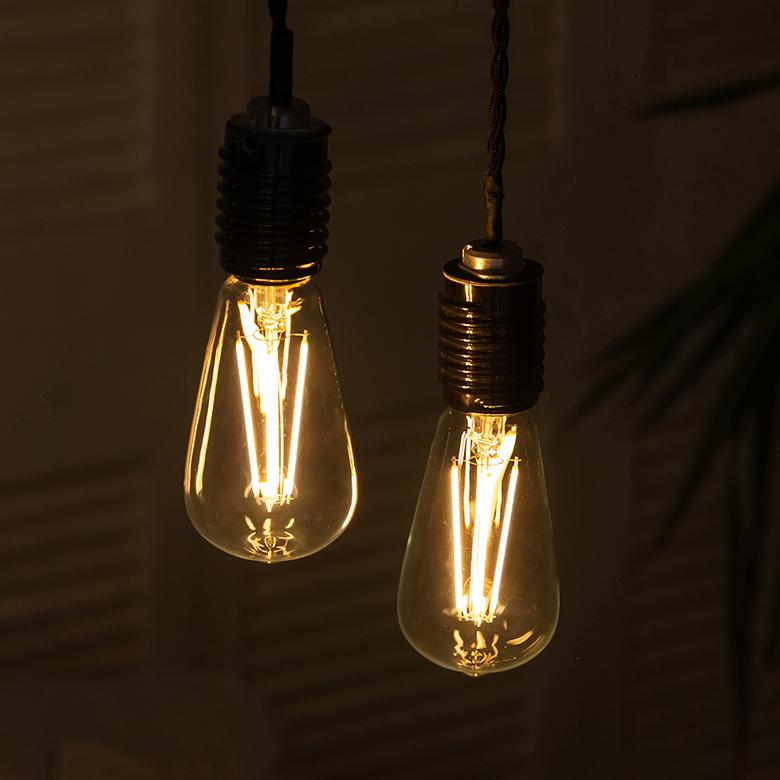 LED 電球 レトロ ランプ E26 240ルーメン フィラメント 裸電球 エジソン 照明 ペンダント ライト 省エネ エコ 長寿命 約10年 おしゃれ インテリア 西海岸 91528 | 東谷 | 02