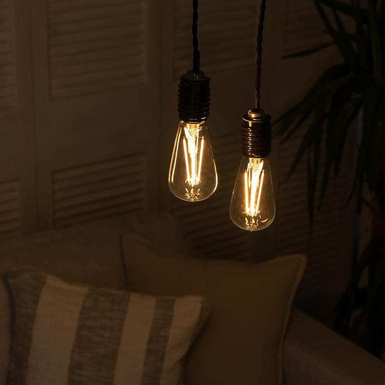 LED 電球 レトロ ランプ E26 240ルーメン フィラメント 裸電球 エジソン 照明 ペンダント ライト 省エネ エコ 長寿命 約10年 おしゃれ インテリア 西海岸 91528 | 東谷 | 05
