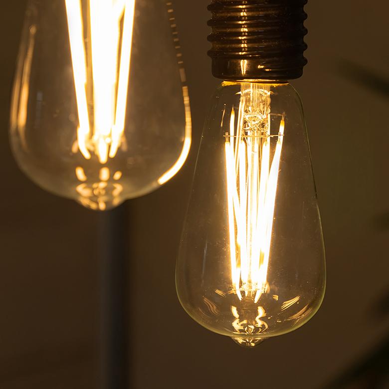 LED 電球 レトロ ランプ E26 240ルーメン フィラメント 裸電球 エジソン 照明 ペンダント ライト 省エネ エコ 長寿命 約10年 おしゃれ インテリア 西海岸 91528 | 東谷 | 08