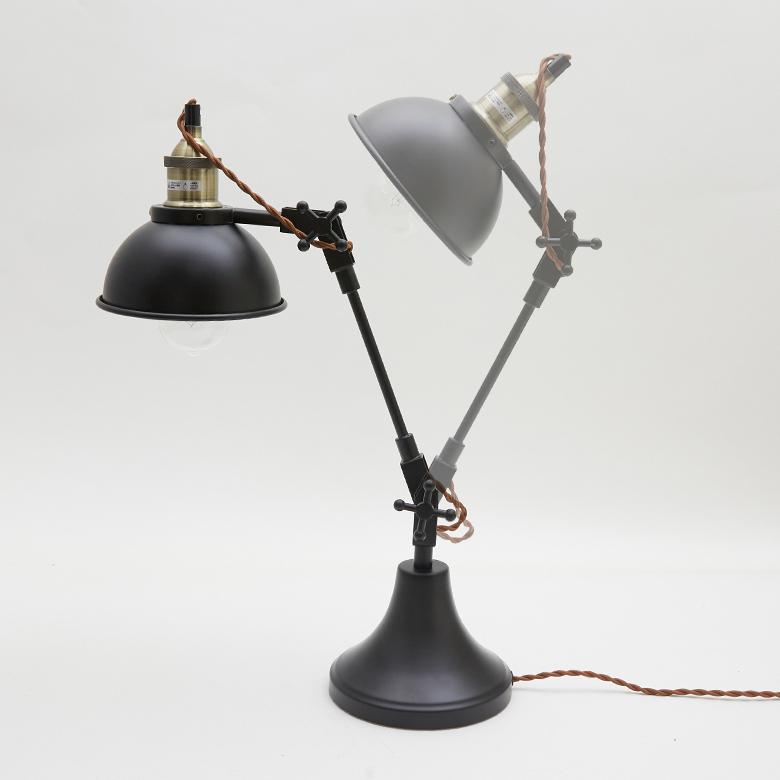 デスク ライト スタンド 電球付き  ブラック 高さ 角度 調整 デスク スタンド 照明 おしゃれ ヴィンテージ リモート テレ ワーク リビング学習 在宅勤務 91531 | 東谷 | 05