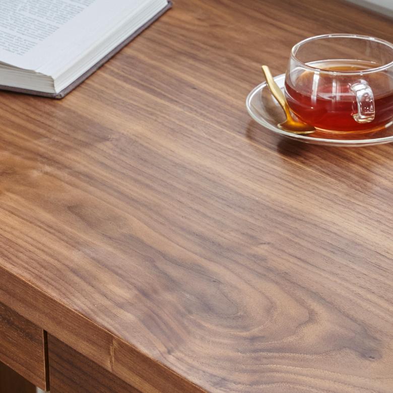 デスク 木製 スリム 引出し 付き ウッド 木目 ウォールナット 机 ワーク おしゃれ シンプル ナチュラル 北欧 リモート テレワーク 学習 勉強 在宅勤務 91534 | 東谷 | 01