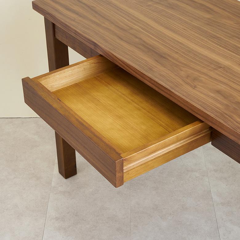 デスク 木製 スリム 引出し 付き ウッド 木目 ウォールナット 机 ワーク おしゃれ シンプル ナチュラル 北欧 リモート テレワーク 学習 勉強 在宅勤務 91534 | 東谷 | 10