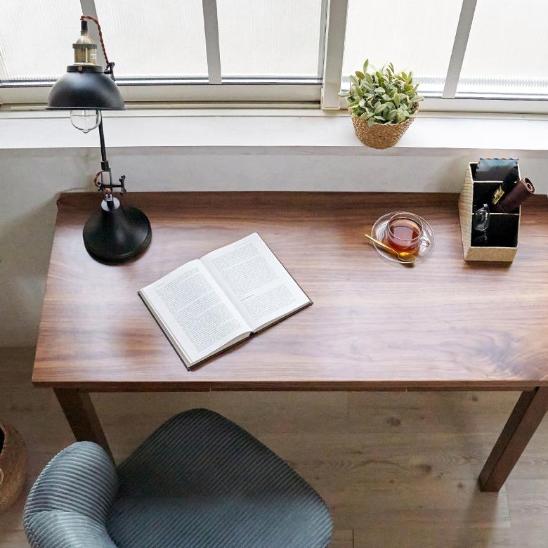 デスク 木製 スリム 引出し 付き ウッド 木目 ウォールナット 机 ワーク おしゃれ シンプル ナチュラル 北欧 リモート テレワーク 学習 勉強 在宅勤務 91534 | 東谷 | 06