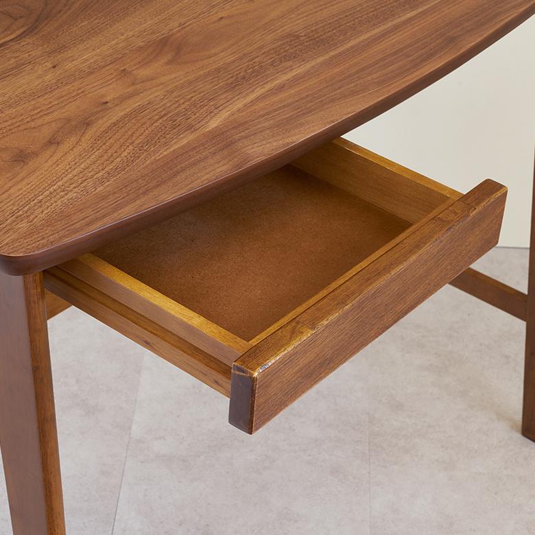 デスク 木製 スリム 引出し 付き ウッド 木目 ウォールナット 机 ワーク おしゃれ シンプル ナチュラル 北欧 リモート テレワーク 学習 勉強 在宅勤務 91535 | 東谷 | 10