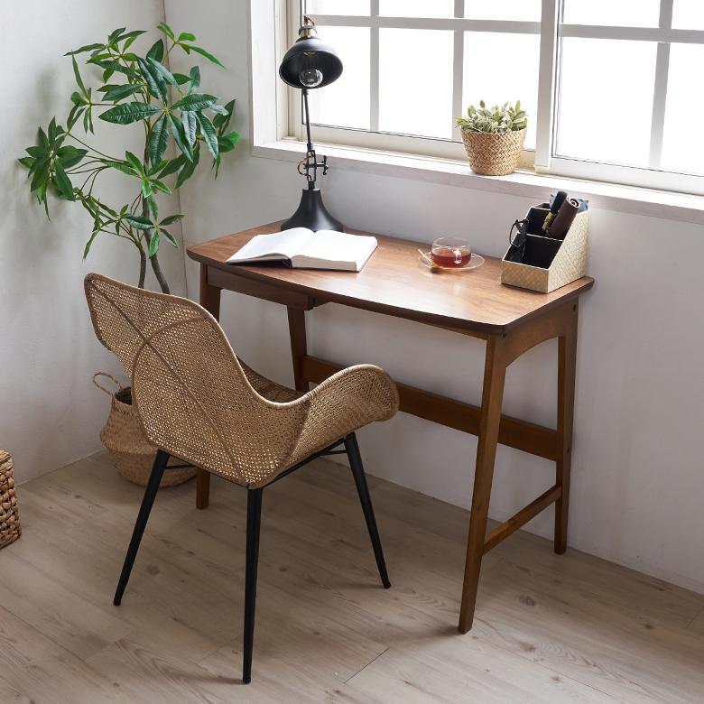 デスク 木製 スリム 引出し 付き ウッド 木目 ウォールナット 机 ワーク おしゃれ シンプル ナチュラル 北欧 リモート テレワーク 学習 勉強 在宅勤務 91535 | 東谷 | 16