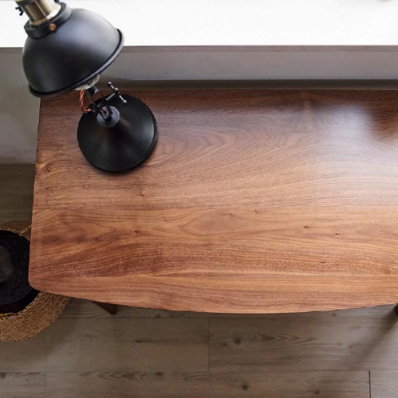 デスク 木製 スリム 引出し 付き ウッド 木目 ウォールナット 机 ワーク おしゃれ シンプル ナチュラル 北欧 リモート テレワーク 学習 勉強 在宅勤務 91535 | 東谷 | 06