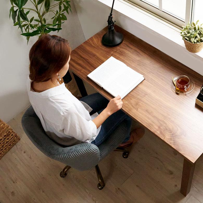 デスク チェア 回転 椅子 高さ調整 昇降機能 キャスター 肘掛 付き 事務 スチール コーデュロイ おしゃれ ヴィンテージ リモート テレ ワーク 在宅勤務 91536 | 東谷 | 06