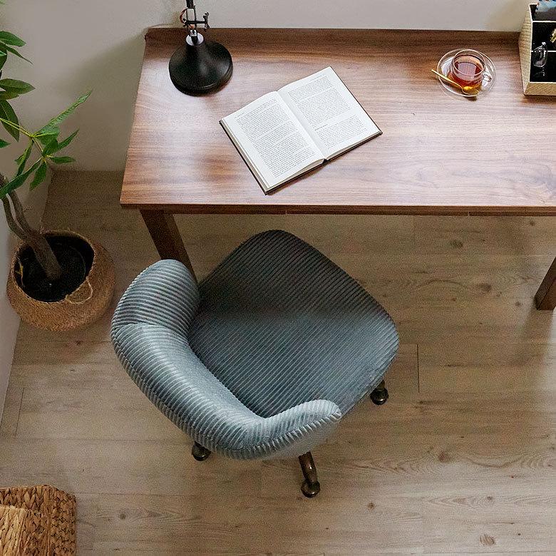 デスク チェア 回転 椅子 高さ調整 昇降機能 キャスター 肘掛 付き 事務 スチール コーデュロイ おしゃれ ヴィンテージ リモート テレ ワーク 在宅勤務 91536 | 東谷 | 09
