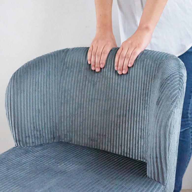 デスク チェア 回転 椅子 高さ調整 昇降機能 キャスター 肘掛 付き 事務 スチール コーデュロイ おしゃれ ヴィンテージ リモート テレ ワーク 在宅勤務 91536 | 東谷 | 10