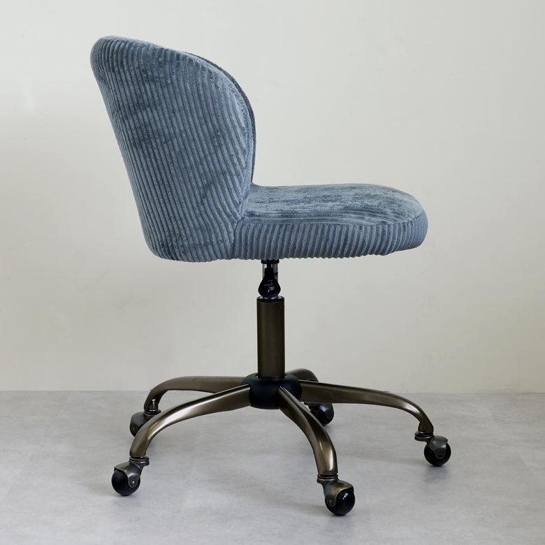 デスク チェア 回転 椅子 高さ調整 昇降機能 キャスター 肘掛 付き 事務 スチール コーデュロイ おしゃれ ヴィンテージ リモート テレ ワーク 在宅勤務 91536 | 東谷 | 12