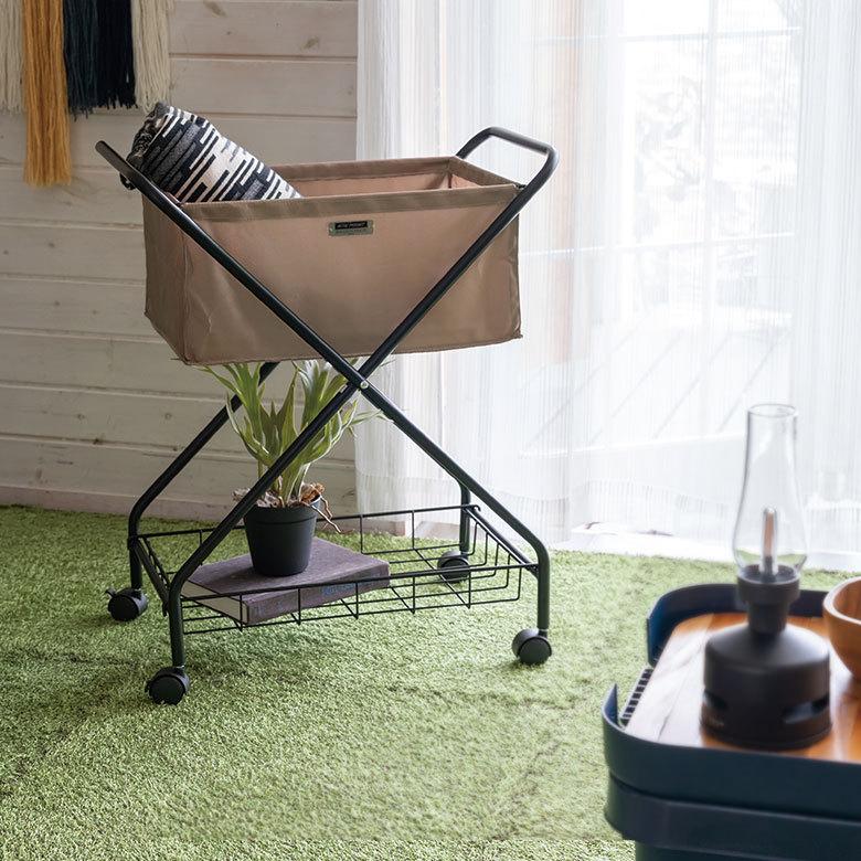 ワゴン バスケット 折り畳み カゴ 収納 おもちゃ 箱 入れ キッチン ランドリー コンパクト トローリー 取り外し可 ワイヤー キャスター付 おしゃれ 西海岸 91537 | ブランド登録なし | 03