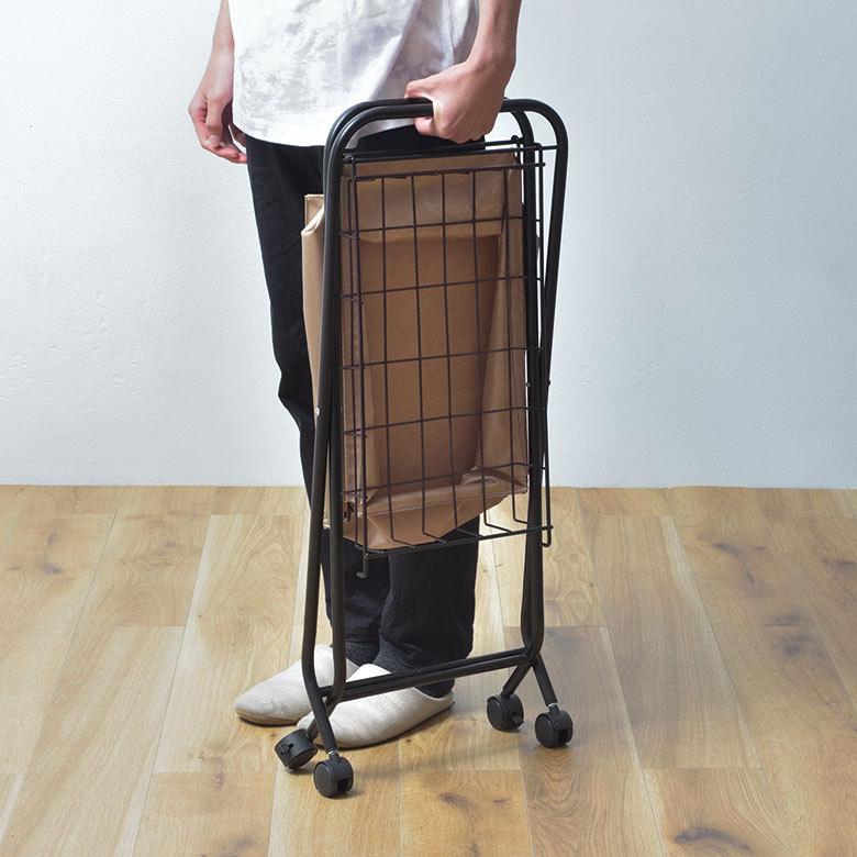 ワゴン バスケット 折り畳み カゴ 収納 おもちゃ 箱 入れ キッチン ランドリー コンパクト トローリー 取り外し可 ワイヤー キャスター付 おしゃれ 西海岸 91537 | ブランド登録なし | 14