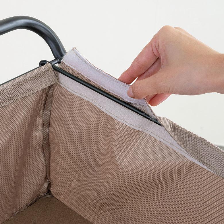 ワゴン バスケット 折り畳み カゴ 収納 おもちゃ 箱 入れ キッチン ランドリー コンパクト トローリー 取り外し可 ワイヤー キャスター付 おしゃれ 西海岸 91537 | ブランド登録なし | 15