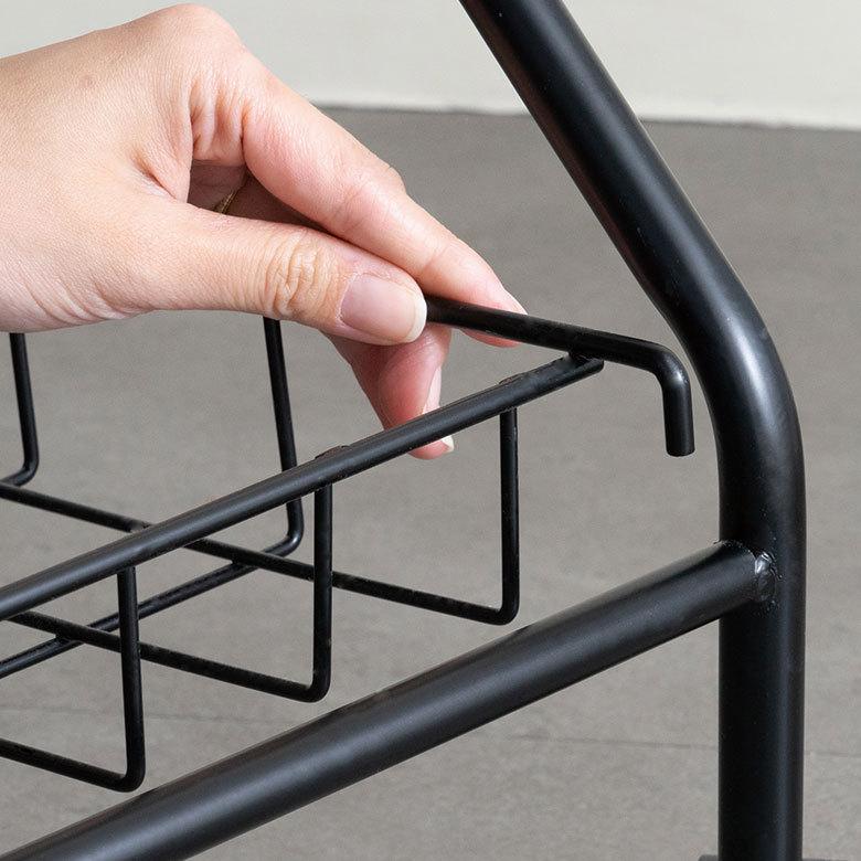 ワゴン バスケット 折り畳み カゴ 収納 おもちゃ 箱 入れ キッチン ランドリー コンパクト トローリー 取り外し可 ワイヤー キャスター付 おしゃれ 西海岸 91537 | ブランド登録なし | 17