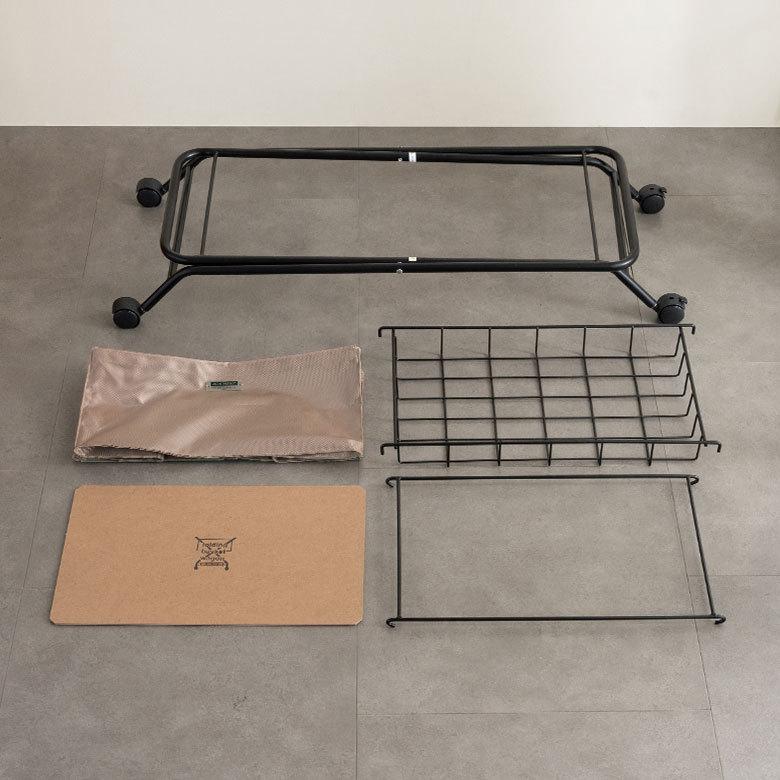 ワゴン バスケット 折り畳み カゴ 収納 おもちゃ 箱 入れ キッチン ランドリー コンパクト トローリー 取り外し可 ワイヤー キャスター付 おしゃれ 西海岸 91537 | ブランド登録なし | 19