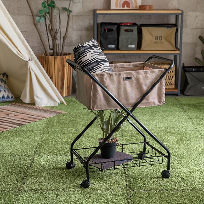 ワゴン バスケット 折り畳み カゴ 収納 おもちゃ 箱 入れ キッチン ランドリー コンパクト トローリー 取り外し可 ワイヤー キャスター付 おしゃれ 西海岸 91537 | ブランド登録なし | 08