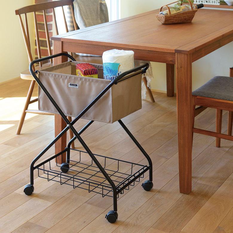ワゴン バスケット 折り畳み カゴ 収納 おもちゃ 箱 入れ キッチン ランドリー コンパクト トローリー 取り外し可 ワイヤー キャスター付 おしゃれ 西海岸 91537 | ブランド登録なし | 11