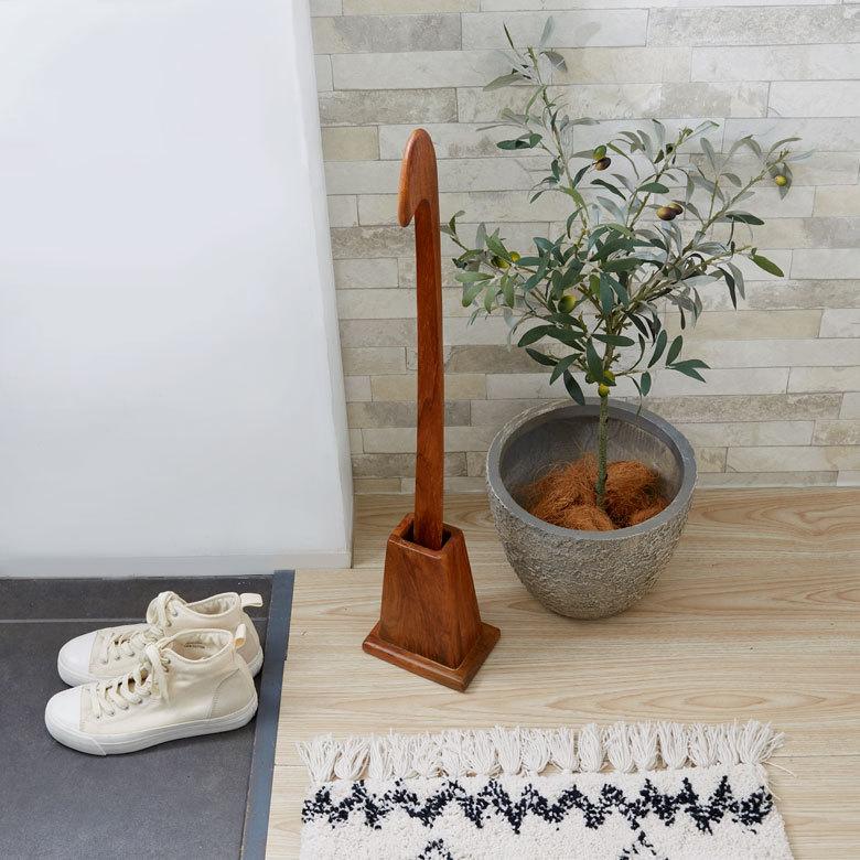 シューホーン 靴 べら 木製 ロング スタンド 付き ベラ 天然木 おしゃれ 北欧 玄関 オフィス インテリア ギフト プレゼント 父の日 敬老の日 雑貨 西海岸 91538 | ブランド登録なし | 06