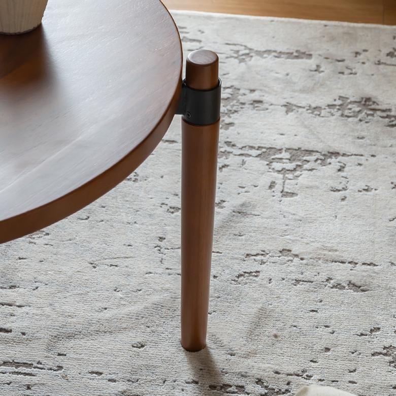 サイド テーブル 机 木製 スチール ラウンド ネスト 丸 円卓 天然木 ソファ ナイト 家具 カフェ リビング 寝室 おしゃれ シンプル ナチュラル 北欧 西海岸 91540 | 東谷 | 08