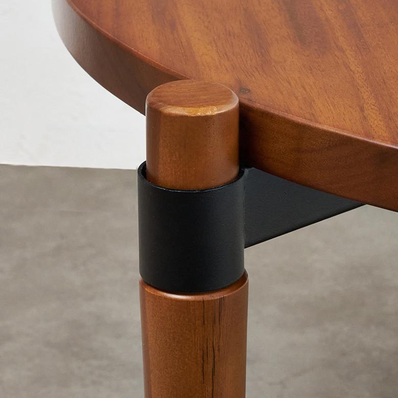 サイド テーブル 机 木製 スチール ラウンド ネスト 丸 円卓 天然木 ソファ ナイト 家具 カフェ リビング 寝室 おしゃれ シンプル ナチュラル 北欧 西海岸 91540 | 東谷 | 09