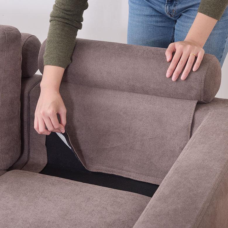 トルエ ソファ 家具 セット カウチ オットマン カバー 2.5人掛 おしゃれ シンプル ナチュラル 北欧 インテリア 組み立て カフェ リビング 脚付き 西海岸 91543 | 東谷 | 15