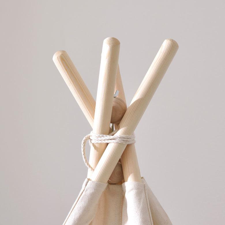 ティピー テント 専用バッグ 付き 子供 キッズ 幅120cm 高さ150cm 室内用 簡単 かわいい シンプル おしゃれ インテリア コンパクト 収納 西海岸 91545 | ブランド登録なし | 11