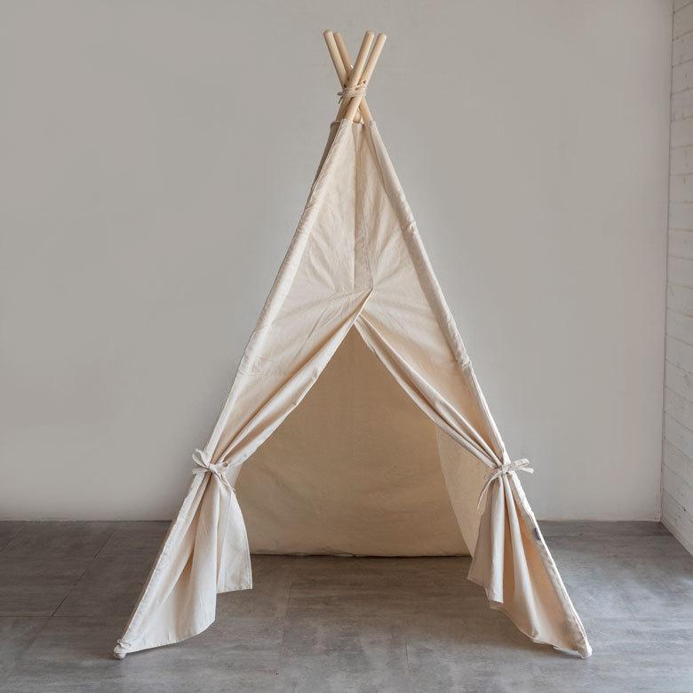 ティピー テント 専用バッグ 付き 子供 キッズ 幅120cm 高さ150cm 室内用 簡単 かわいい シンプル おしゃれ インテリア コンパクト 収納 西海岸 91545 | ブランド登録なし | 16