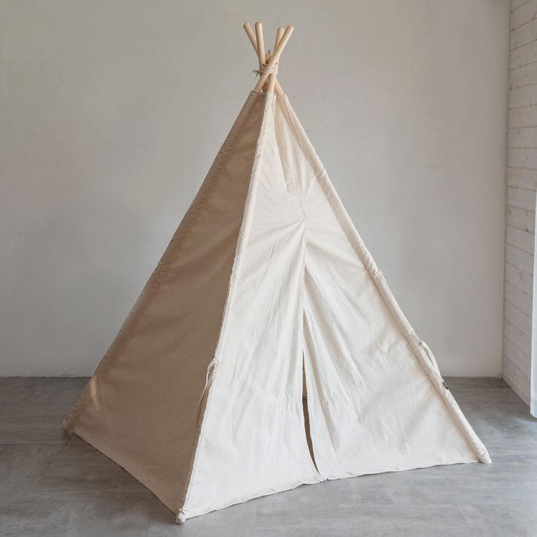 ティピー テント 専用バッグ 付き 子供 キッズ 幅120cm 高さ150cm 室内用 簡単 かわいい シンプル おしゃれ インテリア コンパクト 収納 西海岸 91545 | ブランド登録なし | 17