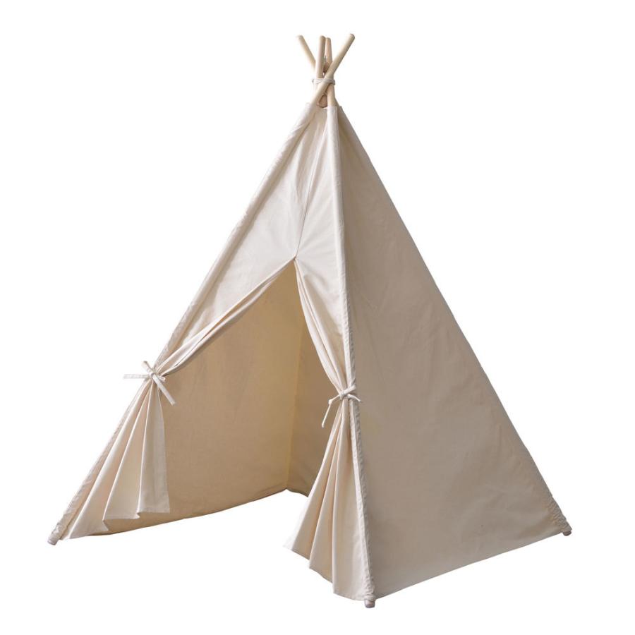 ティピー テント 専用バッグ 付き 子供 キッズ 幅120cm 高さ150cm 室内用 簡単 かわいい シンプル おしゃれ インテリア コンパクト 収納 西海岸 91545 | ブランド登録なし | 19