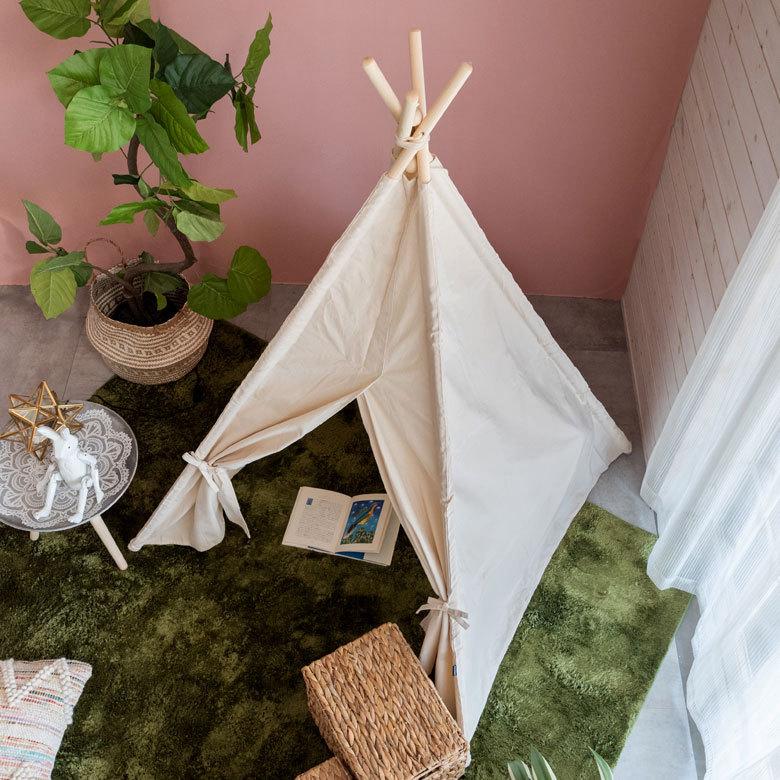 ティピー テント 専用バッグ 付き 子供 キッズ 幅120cm 高さ150cm 室内用 簡単 かわいい シンプル おしゃれ インテリア コンパクト 収納 西海岸 91545 | ブランド登録なし | 03