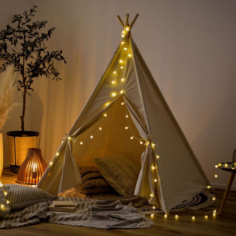 ティピー テント 専用バッグ 付き 子供 キッズ 幅120cm 高さ150cm 室内用 簡単 かわいい シンプル おしゃれ インテリア コンパクト 収納 西海岸 91545 | ブランド登録なし | 05