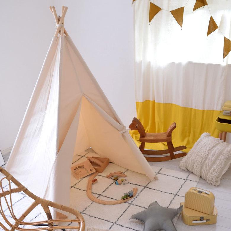 ティピー テント 専用バッグ 付き 子供 キッズ 幅120cm 高さ150cm 室内用 簡単 かわいい シンプル おしゃれ インテリア コンパクト 収納 西海岸 91545 | ブランド登録なし | 06