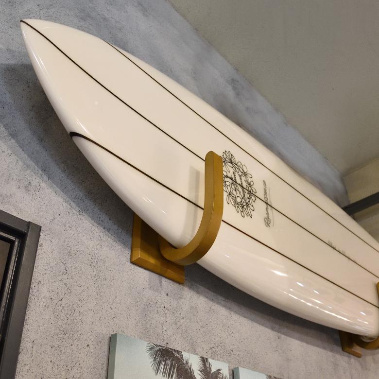 ボード ラック サーフボード 壁掛け 収納 天然木 木 ウッド ショートボード サーフィン シンプル ディスプレー ディスプレイ フック ハンガー 雑貨 西海岸 91549 | 東谷 | 12