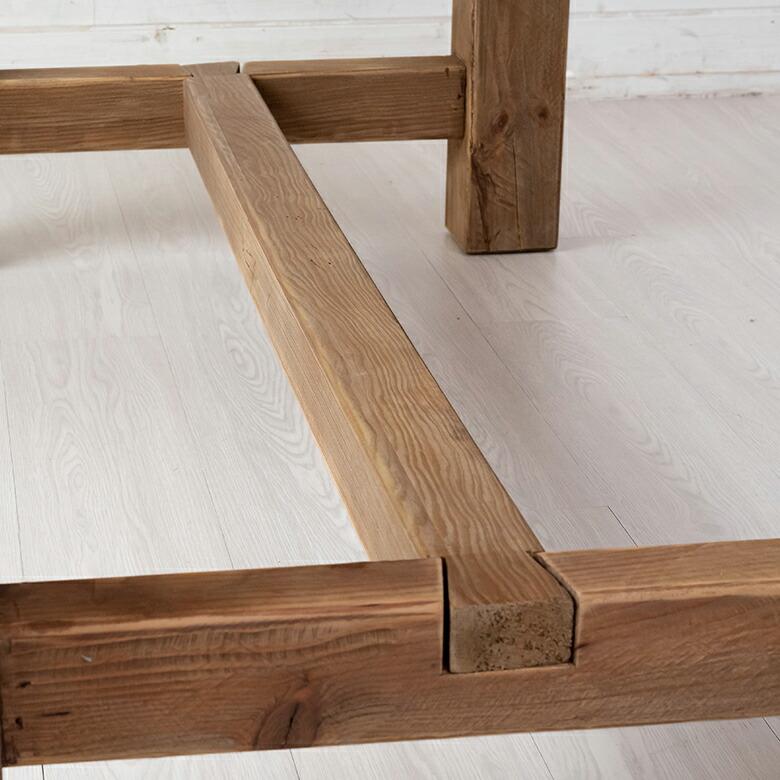 ダイニング テーブル リビング 木製 長方形 食卓 古材 天然木 4人 大きめ おしゃれ シンプル ナチュラル 作業台 家具 インテリア ヴィンテージ 西海岸 91551 | 東谷 | 15