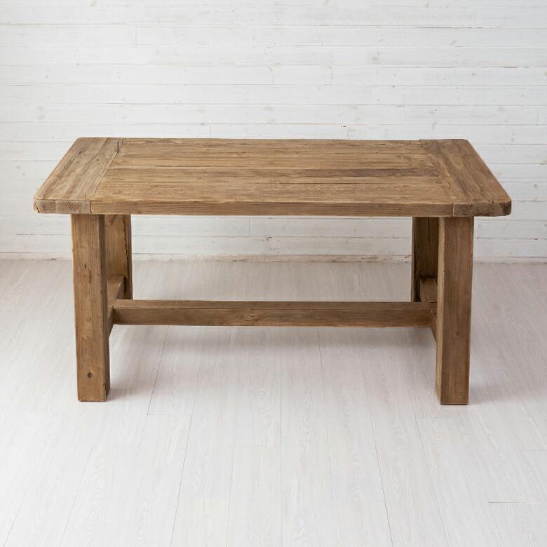 ダイニング テーブル リビング 木製 長方形 食卓 古材 天然木 4人 大きめ おしゃれ シンプル ナチュラル 作業台 家具 インテリア ヴィンテージ 西海岸 91551 | 東谷 | 18