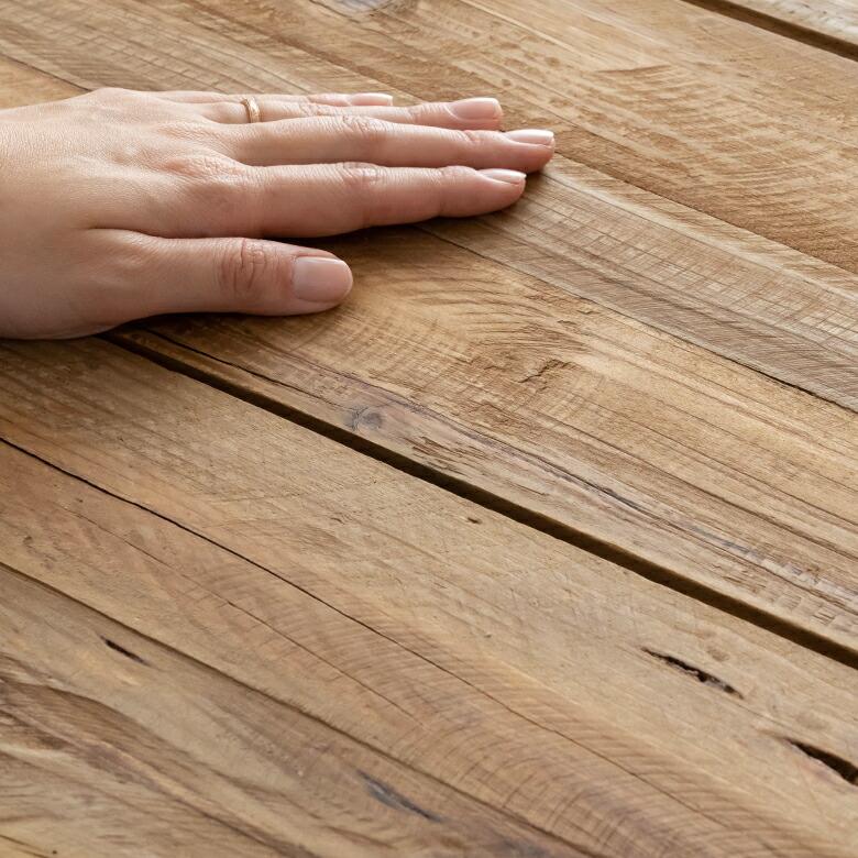 ダイニング テーブル リビング 木製 長方形 食卓 古材 天然木 4人 大きめ おしゃれ シンプル ナチュラル 作業台 家具 インテリア ヴィンテージ 西海岸 91551 | 東谷 | 04