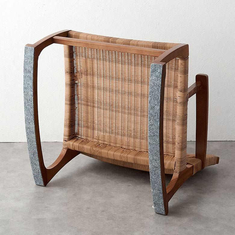 ロッキング チェア 椅子 ラタン調 チーク 材 屋内 室内 イス chair 家具 リビング インテリア 天然木 ロー 北欧 カントリー おしゃれ リラックス 西海岸 91552 | 東谷 | 11