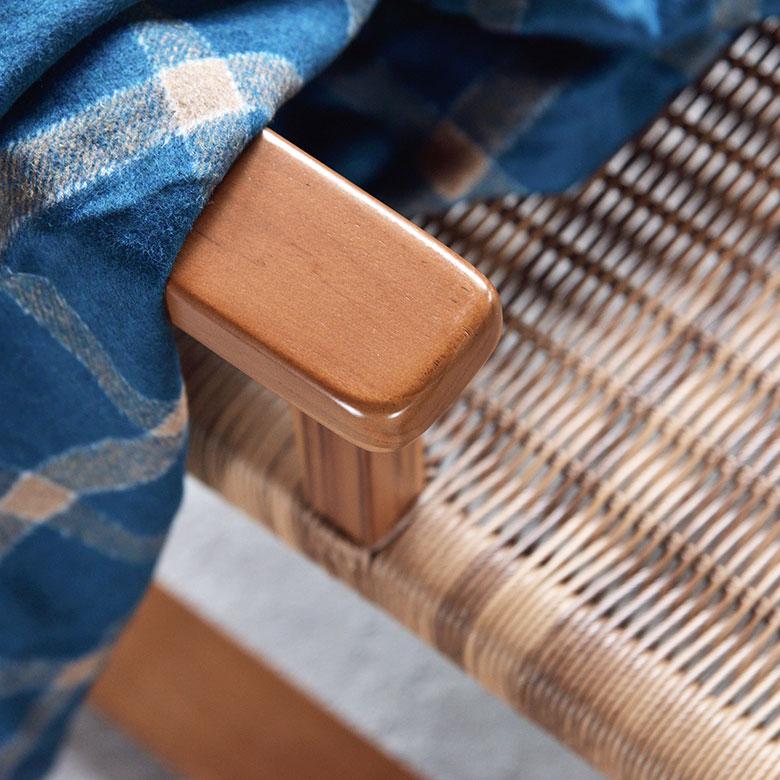 ロッキング チェア 椅子 ラタン調 チーク 材 屋内 室内 イス chair 家具 リビング インテリア 天然木 ロー 北欧 カントリー おしゃれ リラックス 西海岸 91552 | 東谷 | 03